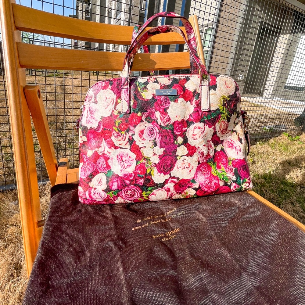 Kate Spade floral crossbody satchel